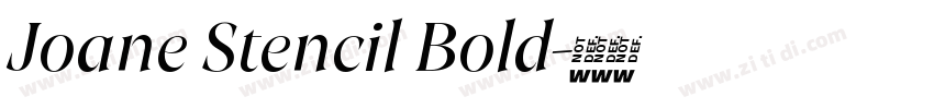 Joane Stencil Bold字体转换